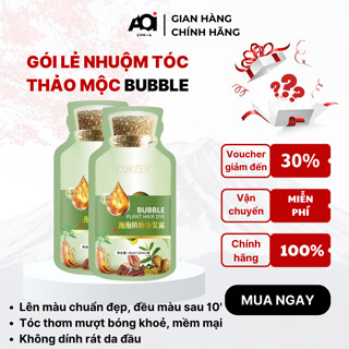 Gói Lẻ Dầu Gội Gói Phủ Bạc Nhuộm Tóc Thảo Dược BUBBLE Đen Tóc Tại Nhà, Chống Rụng Tóc, Dưỡng Tóc Khoẻ Óng Mượt |AOI SHOP