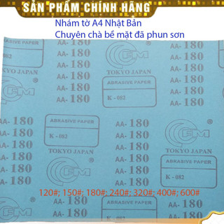 Giấy nhám Nhật hiệu FM va RMC-AP23M siêu mịn, XẤP 100 TỜ dạng tờ A4, MÀI KHÔ