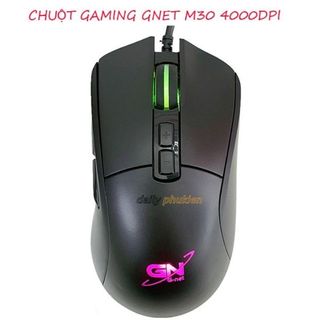 Chuột máy tính gaming Gnet M30 4000dpi led RGB, chuột chơi game dailyphukien