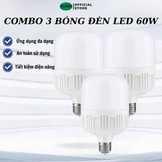 Bóng Đèn Led 60W Sushi Combo 3 Bóng Tiết Kiệm Điện
