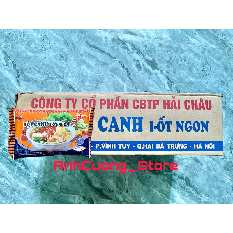 Thùng bột canh i-ốt Hải Châu 50 gói x 190g ngon ngon