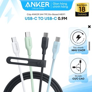  Cáp sạc Anker 544 USB-C to USB-C 0.9m 140W TPE Bio-Based màu đen - A80F1