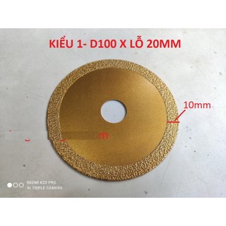 Đĩa cắt phủ kim cương Titanium D100mm (đĩa cắt gạch, đá, thủy tinh, gốm sứ, kim loại)