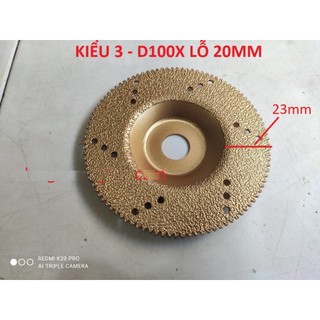 Đĩa cắt phủ kim cương Titanium D100mm (đĩa cắt gạch, đá, thủy tinh, gốm sứ, kim loại)