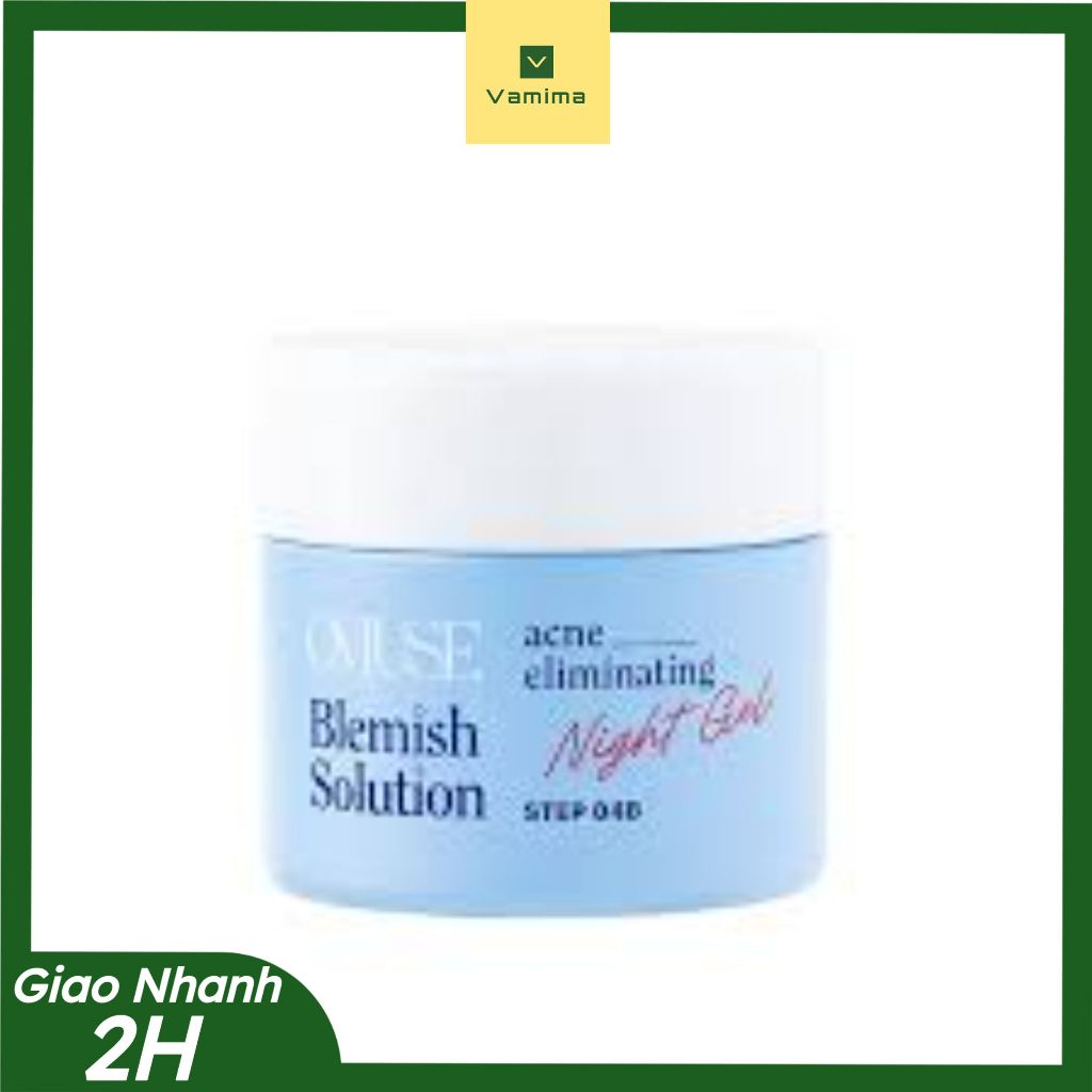 Kem dưỡng cho da mụn kiềm dầu giảm thâm mụn OMUSE - Blemish Solution Acne Eliminating Night dạng gel