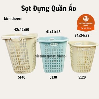  COMBO 3 Sọt nhựa vuông đựng rác Việt Nhật cỡ bé,to  MS:5110   MS:5115  giỏ nhựa đựng đồ quần áo đồ chơi tiện lợi 