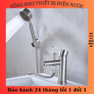  Vòi rửa lavabo kiêm sen tắm nóng lạnh cao cấp inox 304 kèm vòi hoa sen tăng áp SNL42-VHS08 tặng đôi dây cấp nước inox 