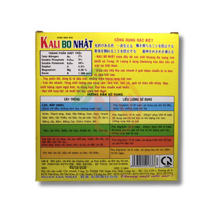 Kali Bo Nhật – Phân Bón Lá NPK-2-3-40-14 SO3-1.000B-1.000MgO - Hạn Chế Đổ Ngã, Không Còn Muối Hạt