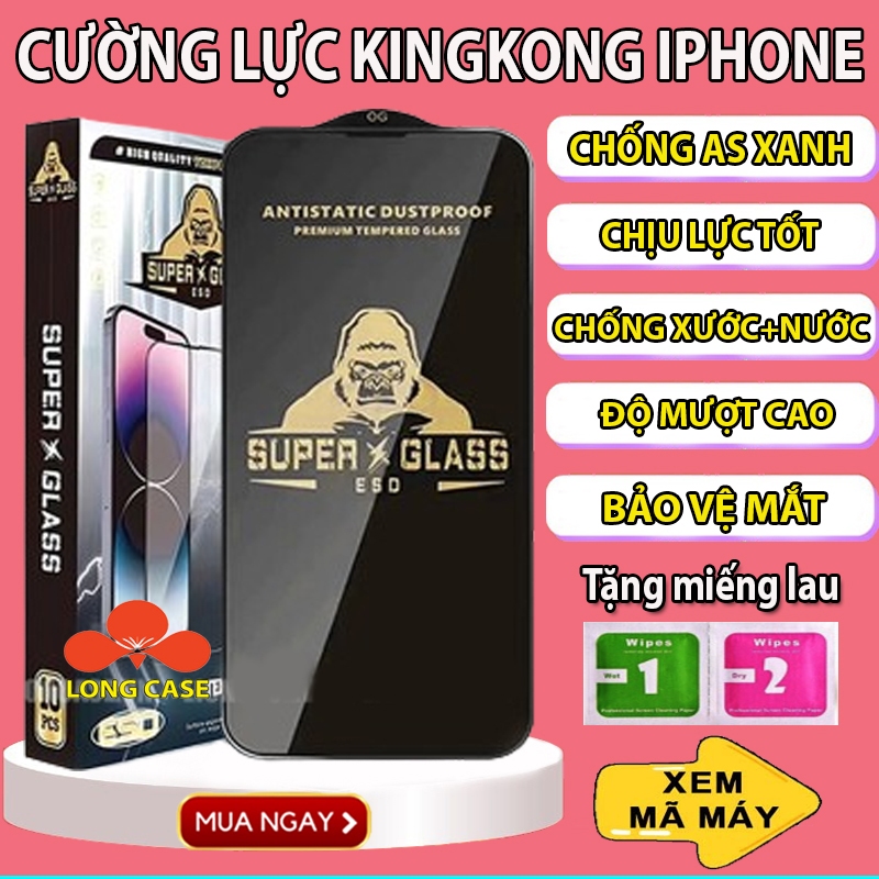 Cường lực kingkong đen super glass - kính cường lực kingkong iphone full màn x/xs/xsm/11/12/13/14/15