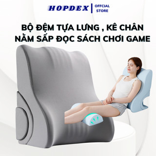 Bộ Đệm Gối Tựa Lưng Kết Hợp Nằm Sấp Và Kê Chân HOPDEX Chống Giãn Tĩnh Mạch, Đau Mỏi Lưng Và Chân
