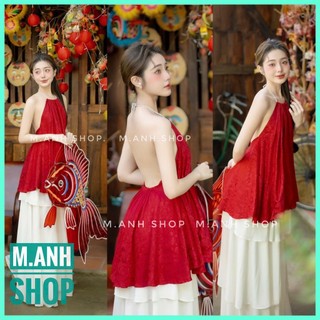 Sét Yếm Đỏ Trung Thu Chụp Ảnh Nghệ Thuật