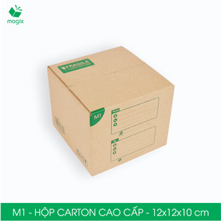 M1 - 12x12x10 cm - Combo 60 hộp carton đóng hàng cao cấp - Thùng carton gói hàng | Magix Packaging