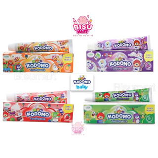 Kem đánh răng trẻ em Kodomo nuốt được an toàn cho bé 45g đủ hương