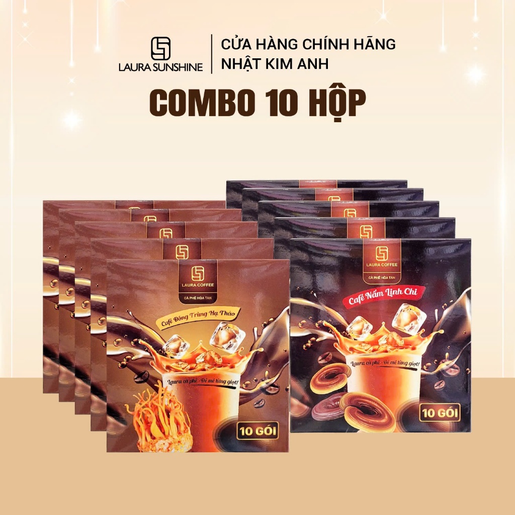 Combo 10 Hộp Cà Phê Laura Coffee (10 hộp x 10 gói)