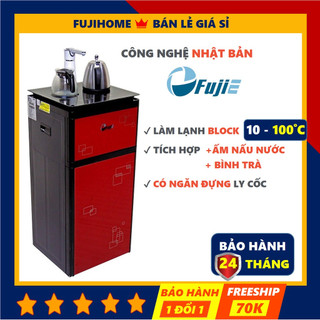  Cây nước nóng lạnh kết hợp bàn pha trà - cafe WD3000C, bình lọc máy lọc nước nóng lạnh mini bình âm hút