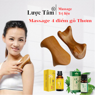 Dụng cụ massage cơ thể day ấn huyệt bằng gỗ thơm hãng Lược Tâm cao cấp