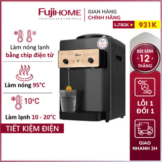 Cây nước nóng lạnh mini FUJIE WD01E, bình lọc máy lọc nước nóng lạnh uống an toàn công nghệ dispenser water