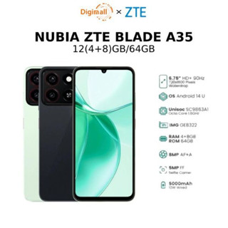 Điện thoại ZTE Blade A35 4GB/64GB I 5000Mah I 6.75" HD+ 90Hz - Chính hãng