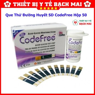 Que Thử Đường Huyết SD CodeFree [Hộp 50,25 Que]