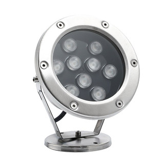 Đèn LED âm nước có đế 9w đổi màu 24VAC IP68 chiếu sáng bể cá, hồ bơi, đài phun nước tiểu cảnh hòn non bộ sân vườn