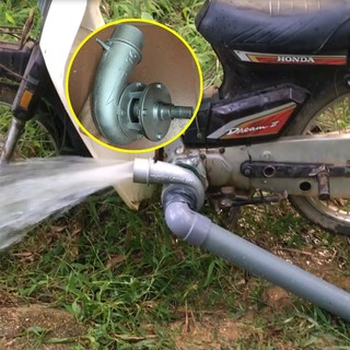Máy Bơm nước chạy bằng xe máy ống bơm 76 tiện lợi