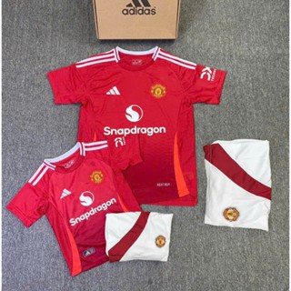 Bộ Quần Áo Bóng Đá Trẻ Em CLB Manchester United 2024/2025 - Vải Thái Chuẩn Áo Đấu MU 24/25