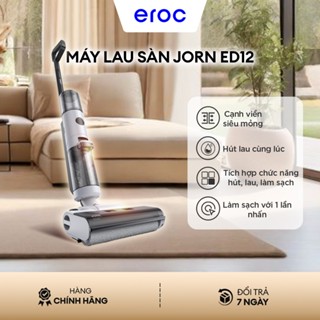 Máy hút bụi lau sàn ướt khô không dây ED12 - Cuộn lăn tràn cạnh - Siêu nhẹ - Tự làm sạch - 40 vòi phun - BH 12 tháng