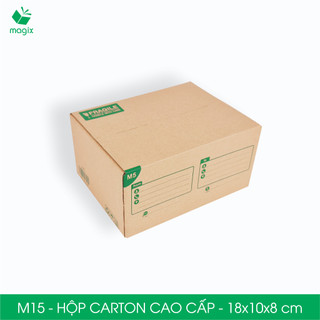 M15 - 18x10x8 cm - Combo 20 hộp carton đóng hàng cao cấp - Thùng carton gói hàng | Magix Packaging