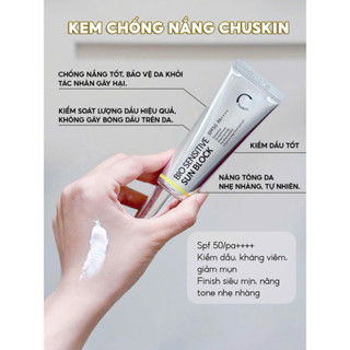 Kem chống nắng nâng tone kiềm dầu Chuskin Hàn Quốc
