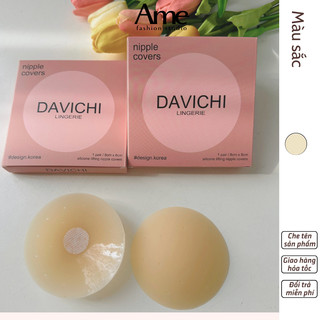  Miếng dán ngực Silicon DAVICHI thông hơi chống nước chống rơi tụt siêu mỏng  1 đôi  