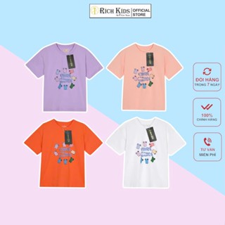 Áo Bé Gái RICH KIDS cho Trẻ Em Nữ Cộc Tay Chất Cotton Đẹp Cho Bé 2 - 10 Tuổi Họa Tiết Dễ Thương
