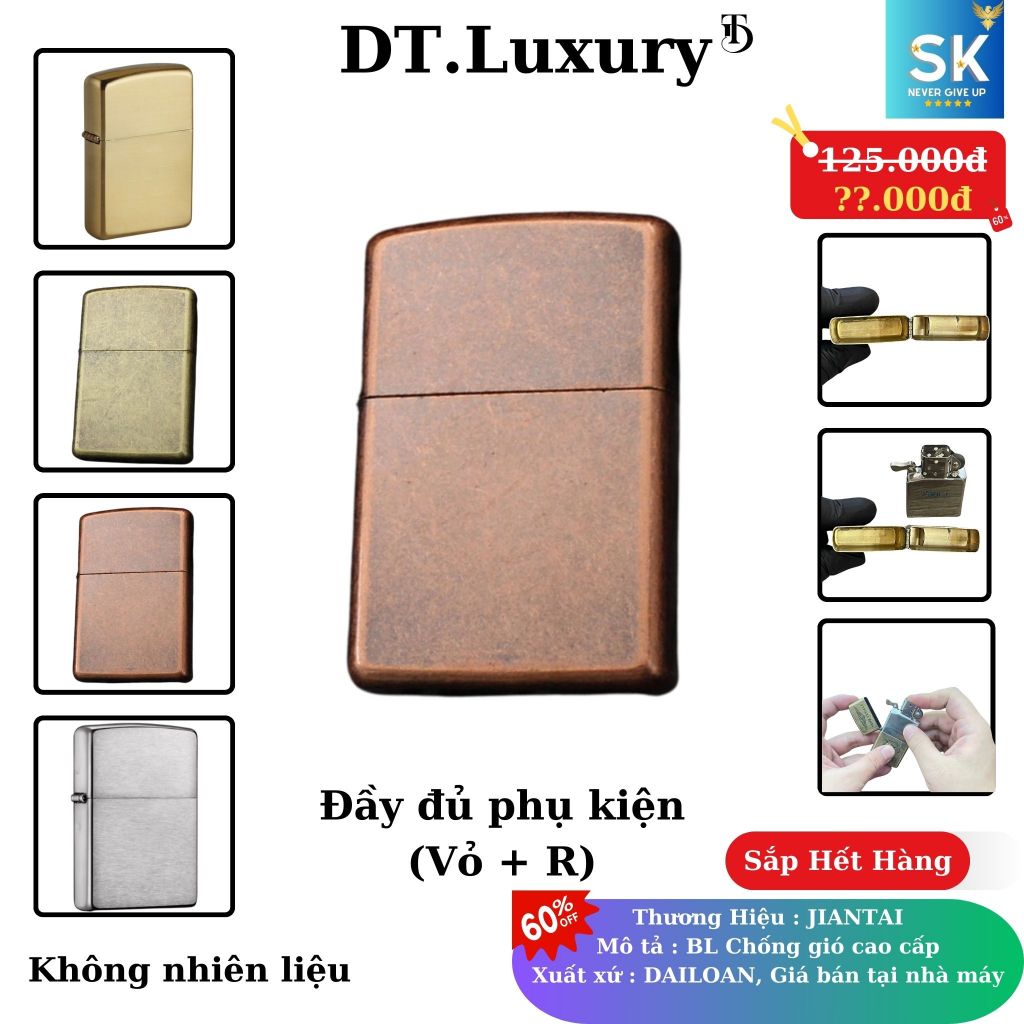 Vỏ Jippo Độc Lạ (M-DO) Chất liệu Đồng Thau (Không Bao Gồm Nhiên Liệu)