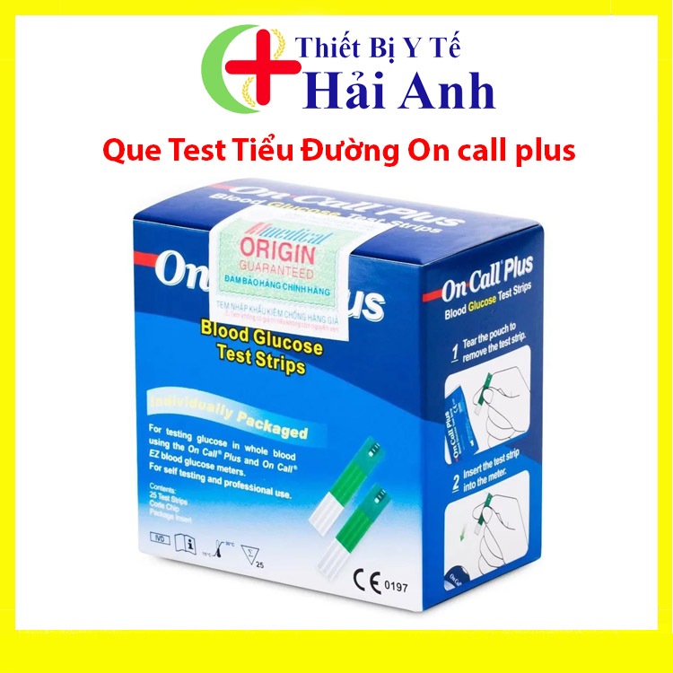 Que thử đường huyết On Call Plus , On Call EZII( 25 que)