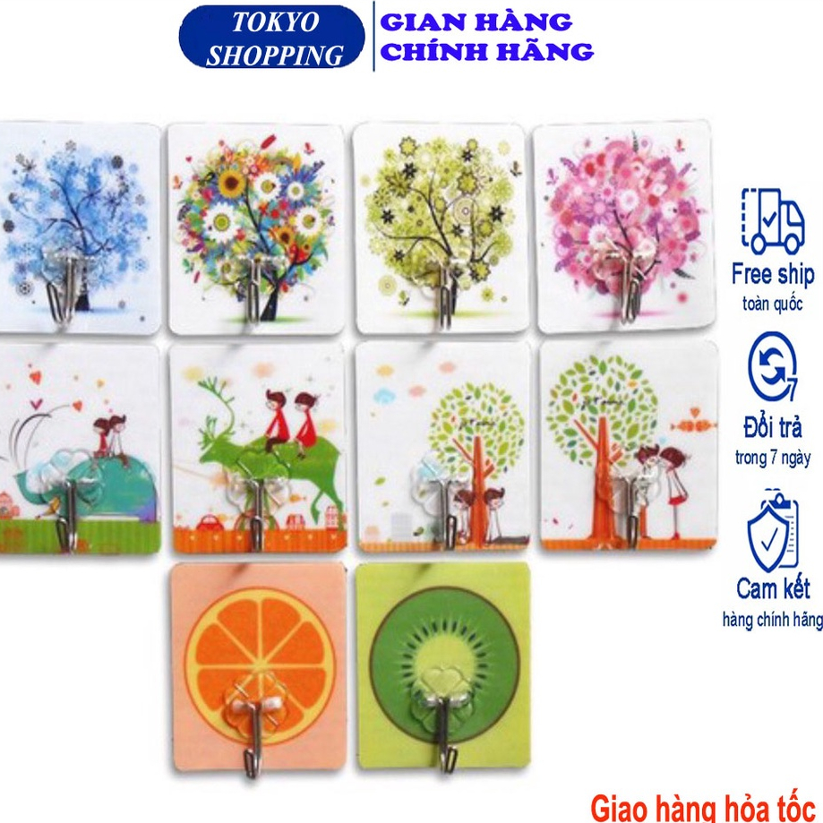 Móc dán tường 3D phong thủy siêu chịu lực