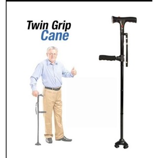 Gậy chống trượt đa năng có đèn Led, có còi báo hiệu cho người già - Gậy chống batoong đa năng