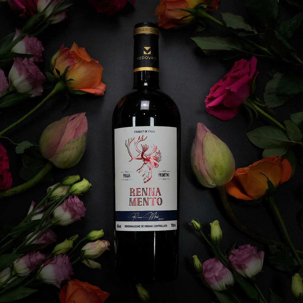 Rượu vang Ý Renna Mento Primitivo nhập khẩu từ Puglia