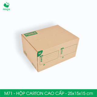 M71 - 25x15x15 cm - Combo 20 hộp carton đóng hàng cao cấp - Thùng carton gói hàng | Magix Packaging