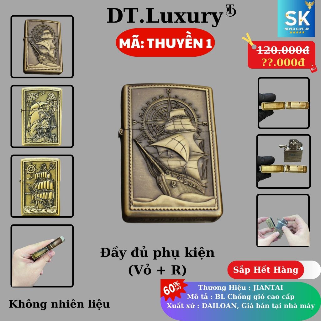 Vỏ Jippo Độc Lạ (M-TH1) Chất liệu Đồng Thau (Không Bao Gồm Nhiên Liệu)