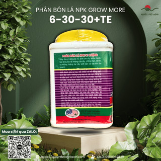 Phân bón Growmore 6-30-30+TE (hộp 500g) - Giúp kích thích cây ra hoa, dành cho hoa lan, cây cảnh