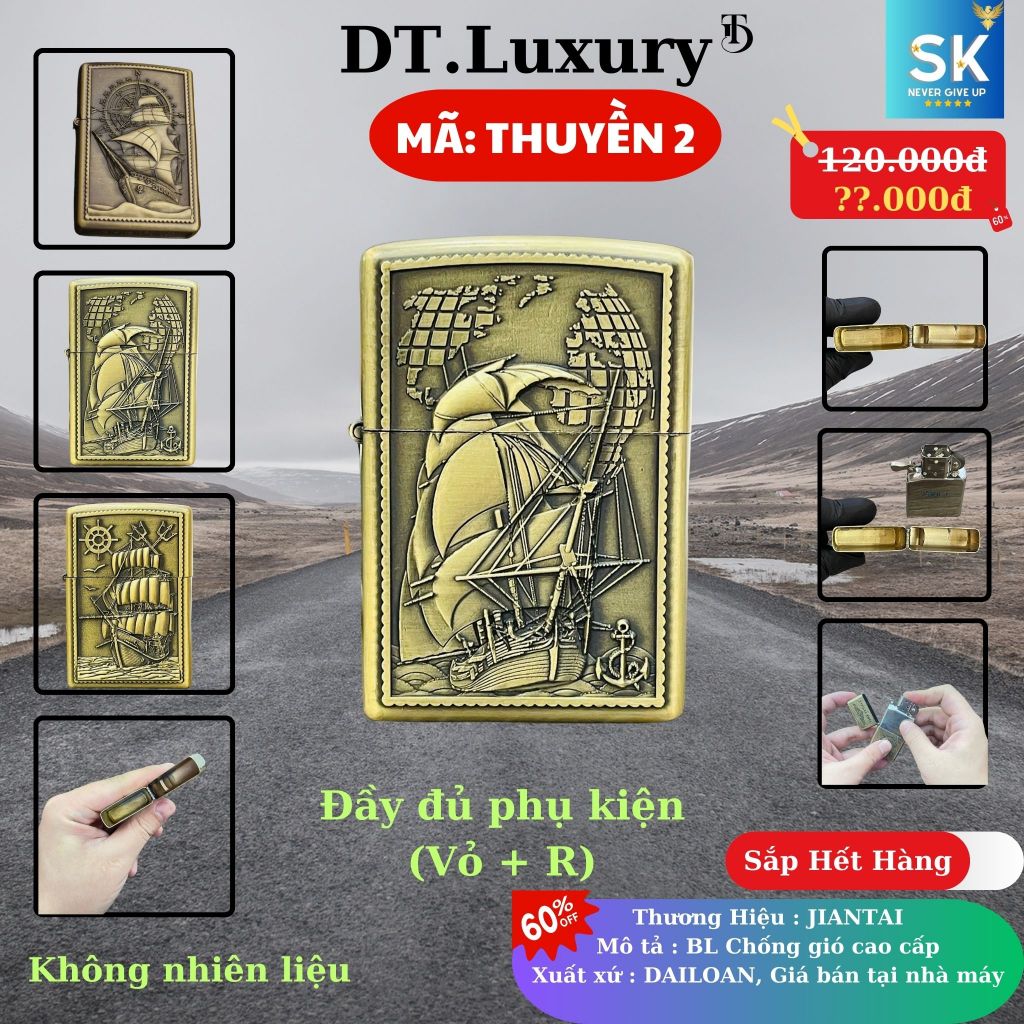 Vỏ Jippo Độc Lạ (M-TH2) Chất liệu Đồng Thau (Không Bao Gồm Nhiên Liệu)