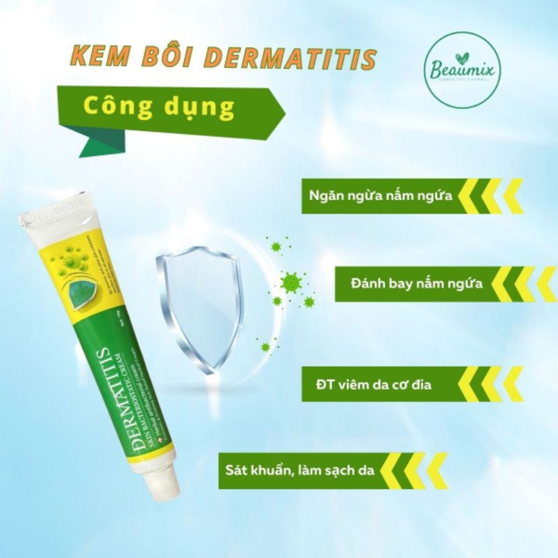 Kem Bôi Da Dermatitis Chính Hãng Hỗ Trợ ĐT Nấm Ngứa,Viêm Da Cơ Địa