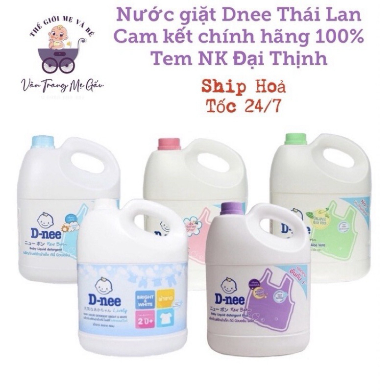 (Hàng Chính Hãng) Nước Giặt DNEE THÁI 3000ml đủ màu