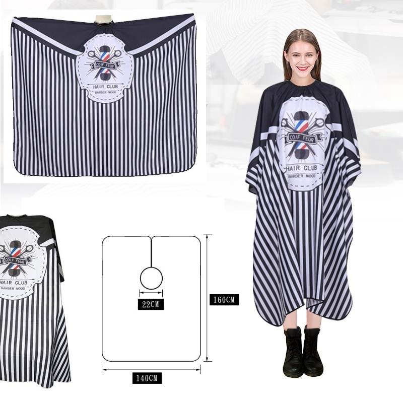 Áo Choàng Cắt Tóc Nam Barber, Khăn Cắt Tóc Sọc Nam Nữ Barber Cape For Barbershop, Hairdressing Cloth