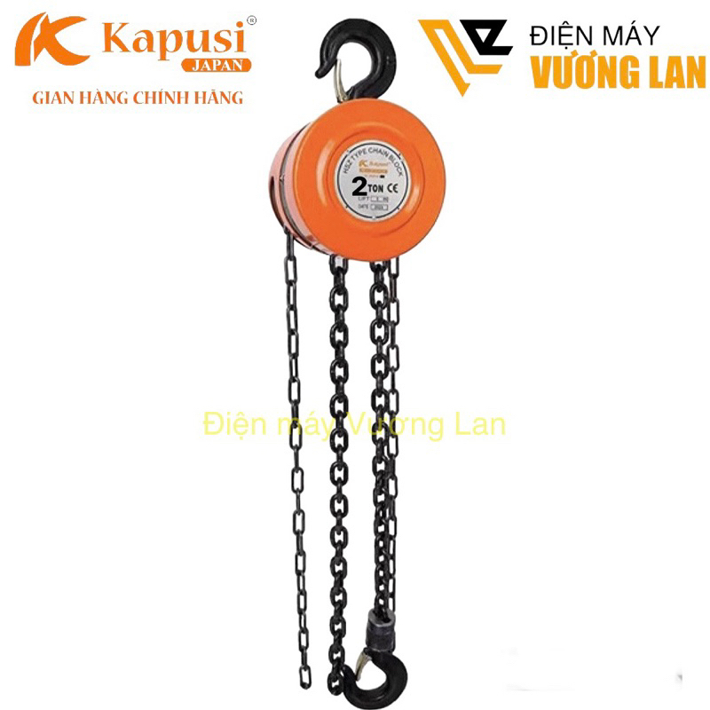  Pa Ba lăng xích kéo tay 1 2 3 tấn Kapusi Japan xích dài 3m và 6m hợp kim thép cứng chắc 