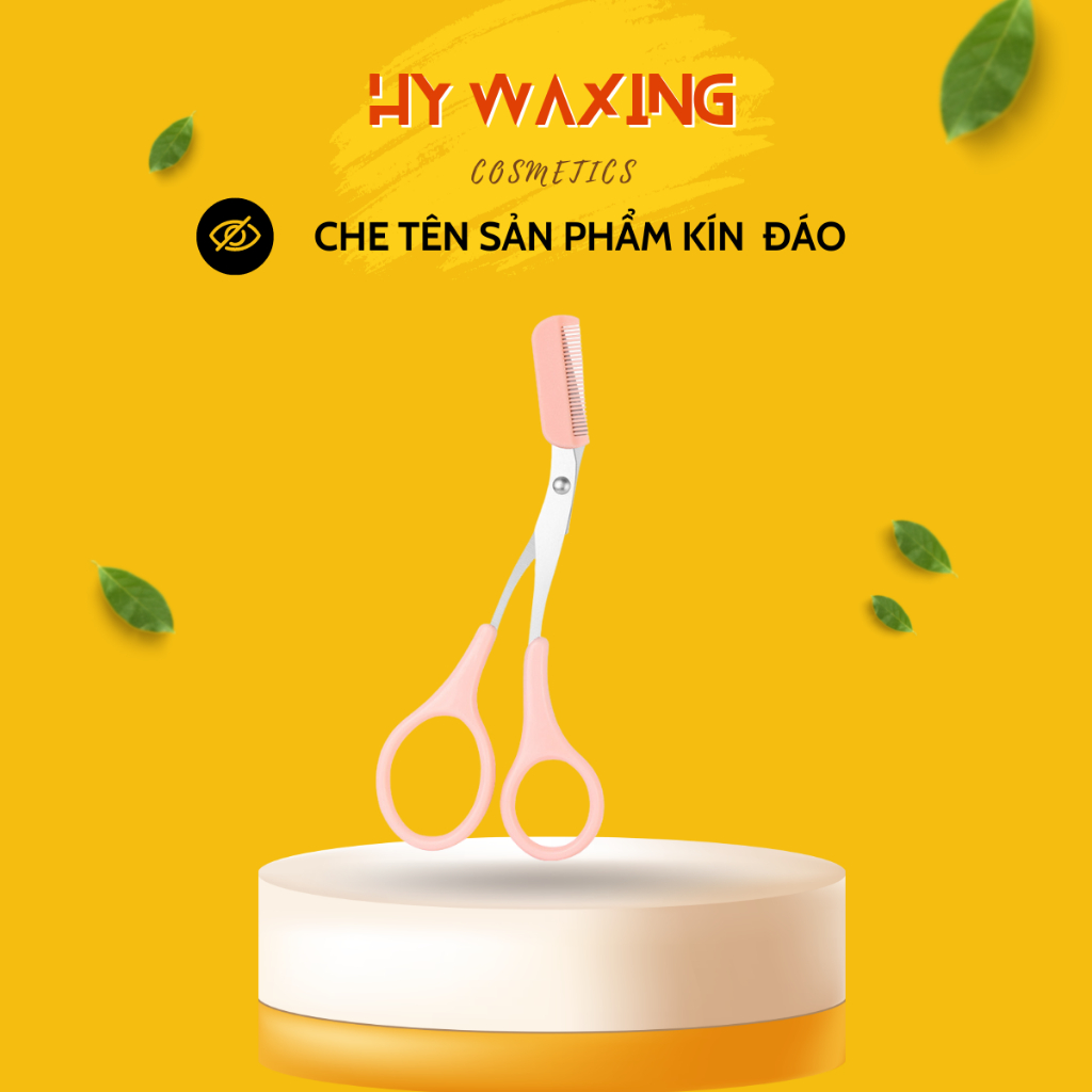 Kéo Cắt Tỉa Lông Mày, Lông Mi Chuyên Dụng Kèm Lược Chải Mini Tiệm HY WAXING 3093