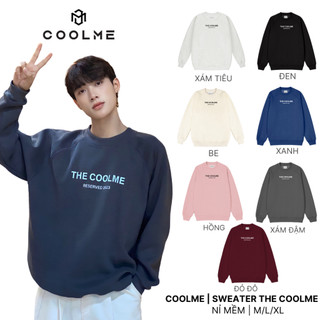 Áo sweater nam nữ the Coolme, áo nỉ sweater cổ tròn tay dài local brand chính hãng