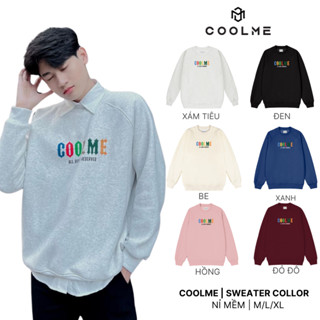 Áo sweater nam nữ unisex Coolme/COLOR, áo nỉ sweater cổ tròn tay dài  local brand chính hãng