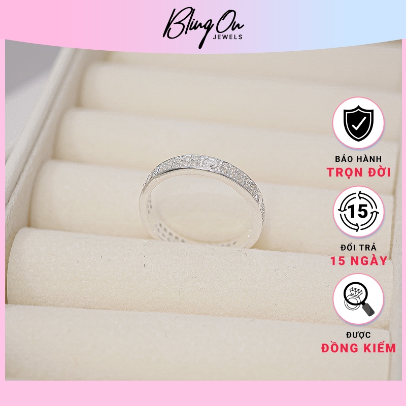 Nhẫn bạc nữ Stone Full Eternity Ring Silver - Nhẫn bạc ta cao cấp 8382