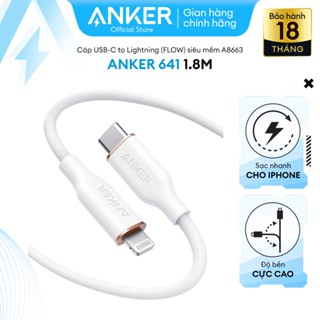 Cáp Sạc ANKER Powerline III Flow USB-C To LIGHTNING - Dài 1.8M - A8663