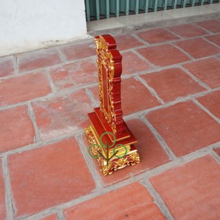Bài vị thờ cúng trạm cuốn thư gỗ mít cao 41,48,61,67cm